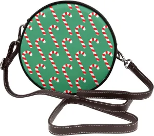 Womens Crossbody Shoulder Bag Circle Purse Clutch Evening Small PU Leather Handbag Fashion Wallet