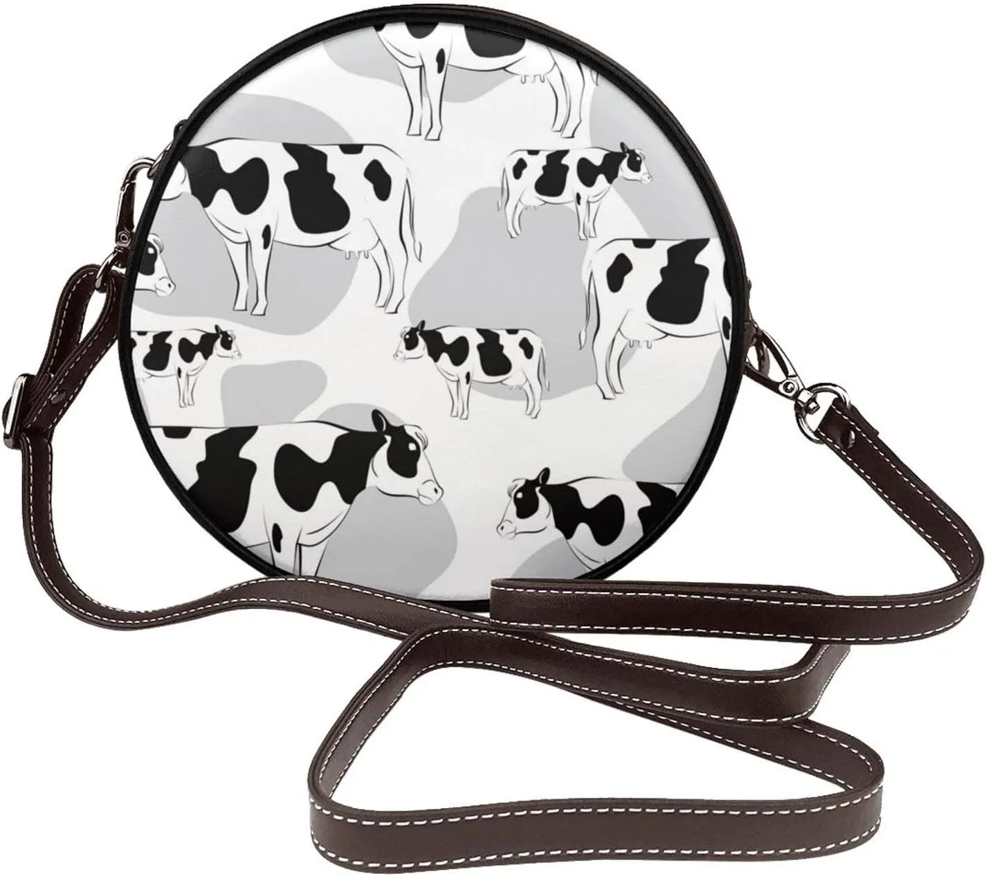 Womens Crossbody Shoulder Bag Circle Purse Clutch Evening Small PU Leather Handbag Fashion Wallet