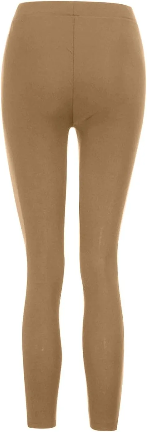 Women's High Waisted Slim Leg Stretch Jean Style Ankle Zipper Pull On Skinny Pants with Pockets for Work