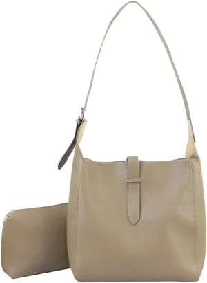 Womens Large Bucket Shoulder Tote Bag Soft Vegan Leather Working Crossbody Purse Casual Handbag Satchel 2pcs