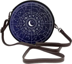 Womens Small Round Crossbody Bag Beach Shoulder Bag Handbag Purse for Summer