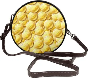 Womens Small Round Crossbody Bag Beach Shoulder Bag Handbag Purse for Summer