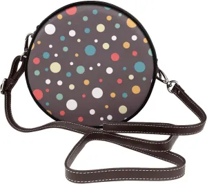 Womens Small Round Crossbody Bag Beach Shoulder Bag Handbag Purse for Summer