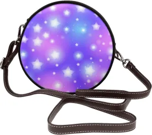 Womens Small Round Crossbody Bag Beach Shoulder Bag Handbag Purse for Summer