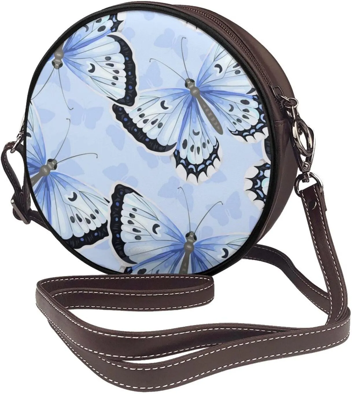 Womens Small Round Crossbody Bag Beach Shoulder Bag Handbag Purse for Summer