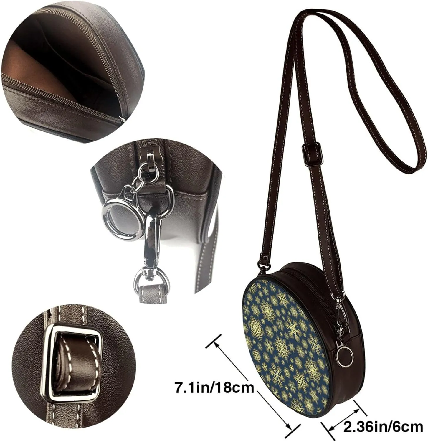 Womens Small Round Crossbody Bag Beach Shoulder Bag Handbag Purse for Summer