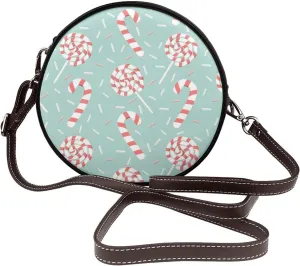 Womens Small Round Crossbody Bag Beach Shoulder Bag Handbag Purse for Summer