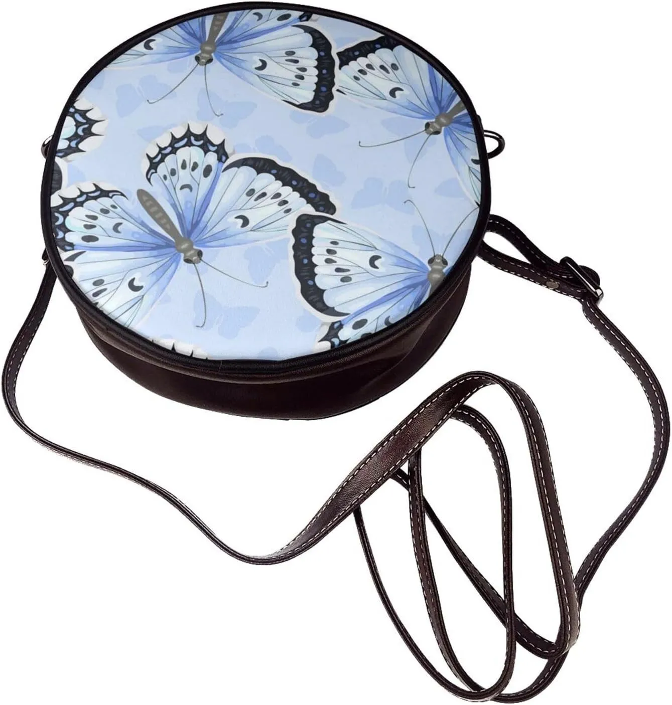 Womens Small Round Crossbody Bag Beach Shoulder Bag Handbag Purse for Summer