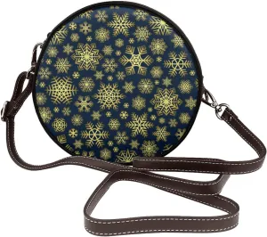 Womens Small Round Crossbody Bag Beach Shoulder Bag Handbag Purse for Summer