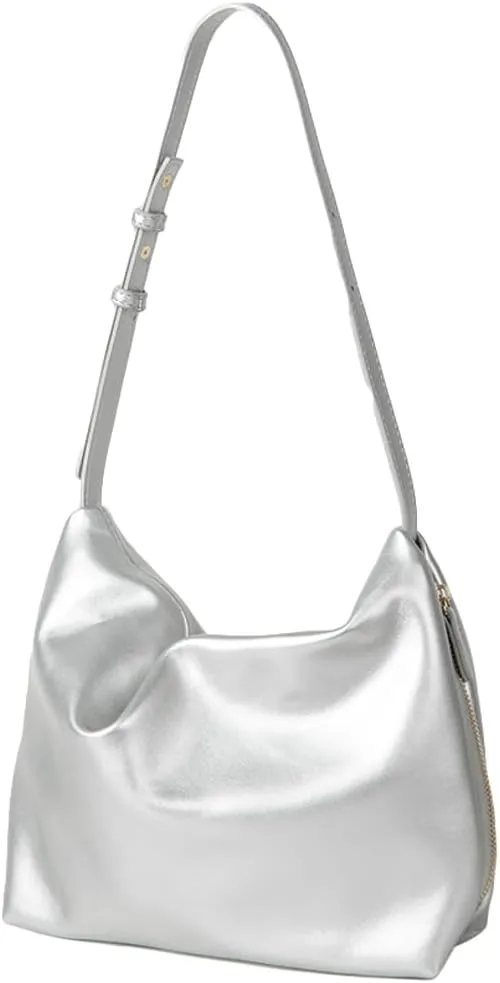 Womens Soft Vegan Leather Shoulder Bag Large Tote Purse Casual Zipper Handbag Working Satchel 2024