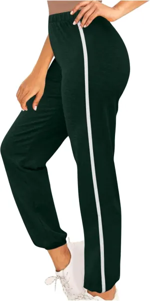 Women's Sweatpants Workout Joggers Elastic High Waisted Pants Hiking Jogging Pants Plus Size Sweatpants with Pockets