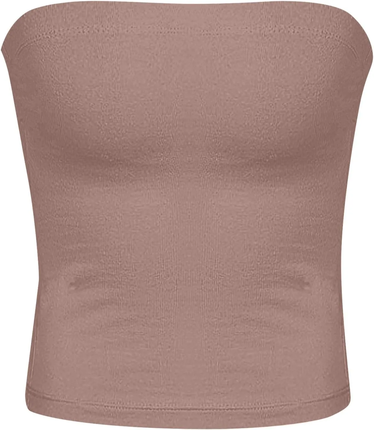 Women's Tube Tops Summer Outfits Going Out Bandeau Shirts Sleeveless Strapless Crop Tank Top