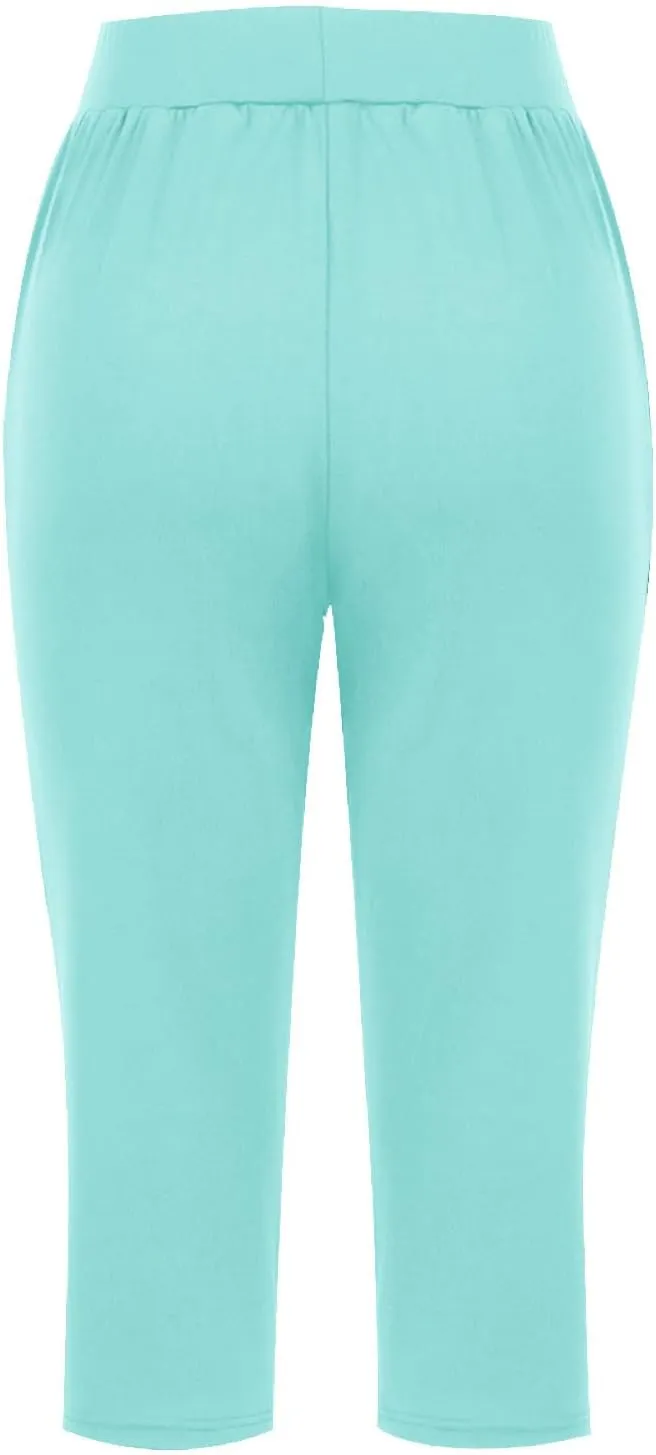 Women's Yoga Pants High Waist 2 Piece Yoga Pants Fashion Tummy Control Leggings Loose Fit Casual Work Pants
