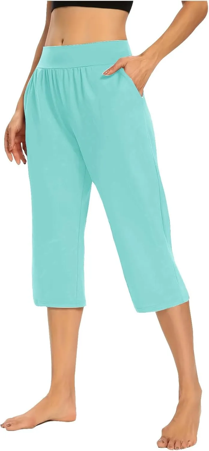 Women's Yoga Pants High Waist 2 Piece Yoga Pants Fashion Tummy Control Leggings Loose Fit Casual Work Pants