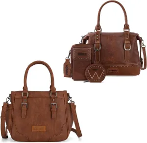 Wrangler 3Pcs Doctor Bag Set for Women and Wrangler Tote Bag with Crossbody Strap