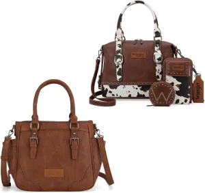 Wrangler Medium Tote Bag for Women Designer Satchel Handbags 2pcs
