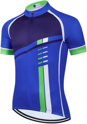 YIBIMOTTO Mens Full Zip Cycling Jersey 3 Rear Pockets Moisture Wicking Short Sleeve Quick Dry Biking Shirts