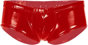 YiZYiF Men's Underwear Patent Leather U Convex Pouch Boxershorts Hipster Cheeky Gay Underpants