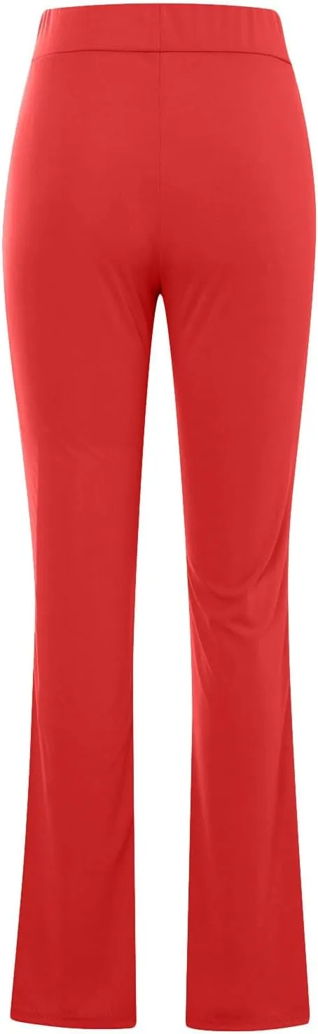 Yoga Flared Pants for Women High Waisted Bootcut Workout Tummy Control Leggings Trendy Stretchy Athletic Trousers