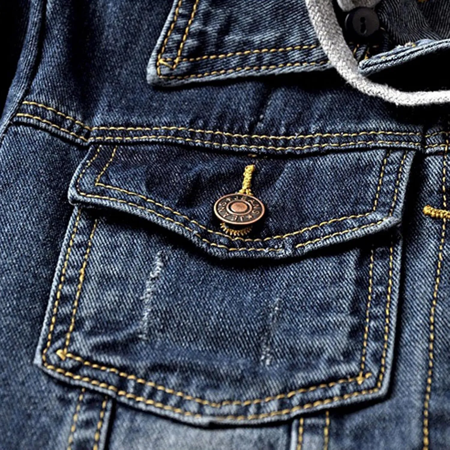 ZHUER Women's Oversize Denim Jacket Vintage Detachable Hoodies Casual Long Sleeve Button Up Boyfriend Jean Coat with Pocket